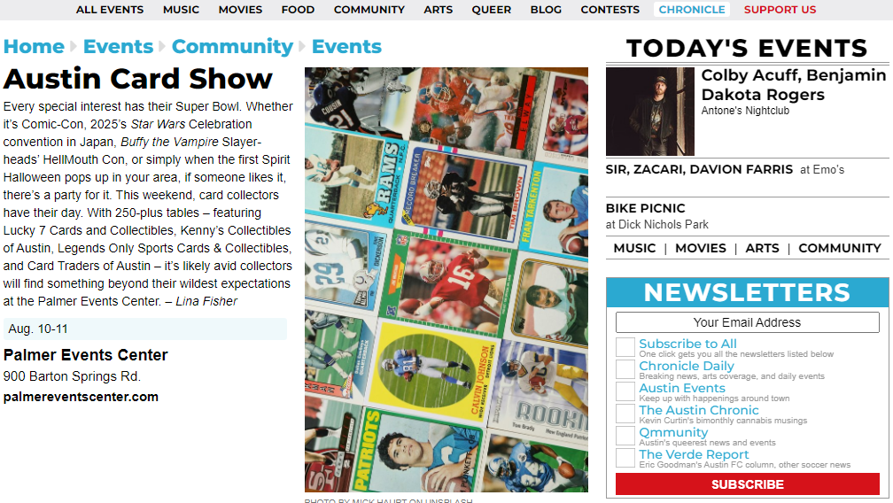 An example of a blog post featuring a local event, with images and details that highlight community involvement