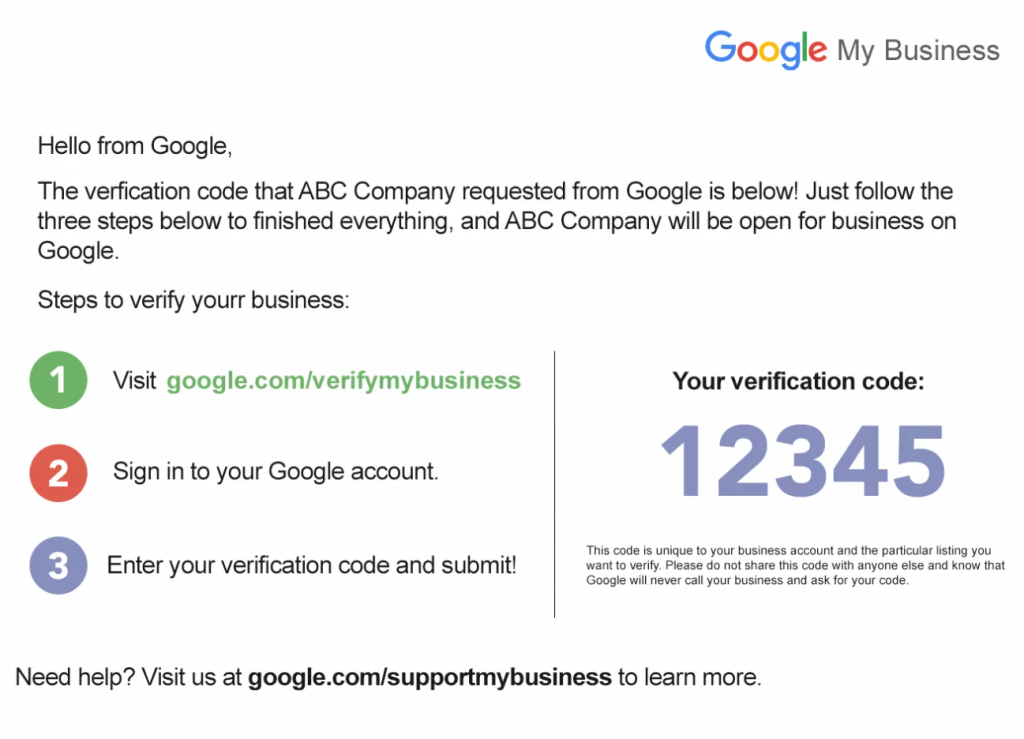 Screenshot of a Google My Business Post Card for a guide on How To Verify Your Google Business Listing