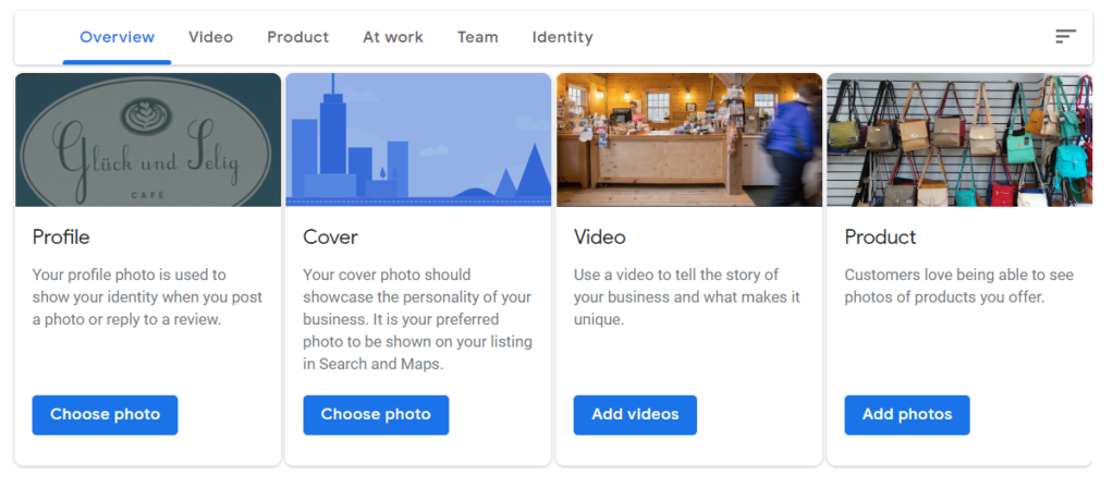 Google My Business Cover Photo Size And Scaling Screenshot of GBP Dashboard