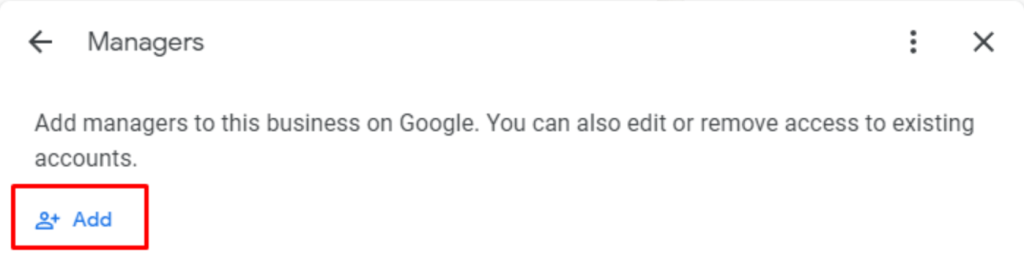 How to add a manager to your google business profile