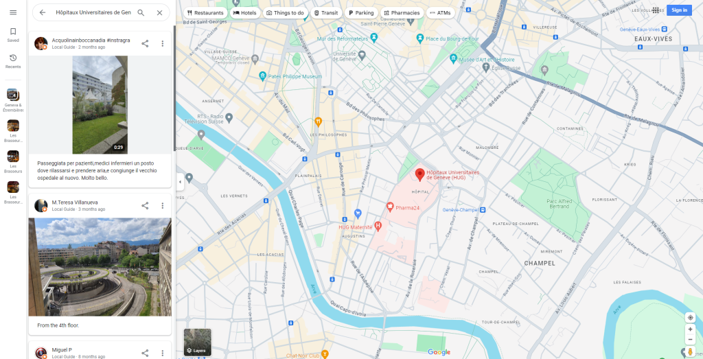 A screenshot from google maps showing Updates from customers 