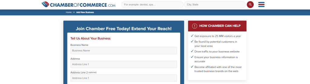 How to create a Chamber Of Commerce (chamberofcommerce.com) page for your business