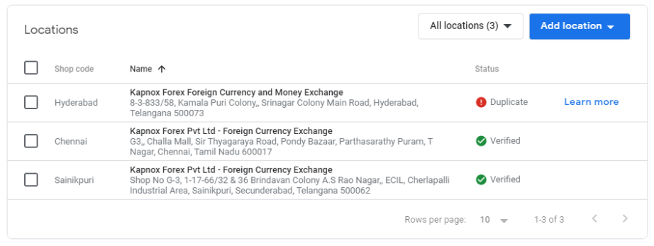 Remove a duplicate GBP listings from Google Maps example screenshot