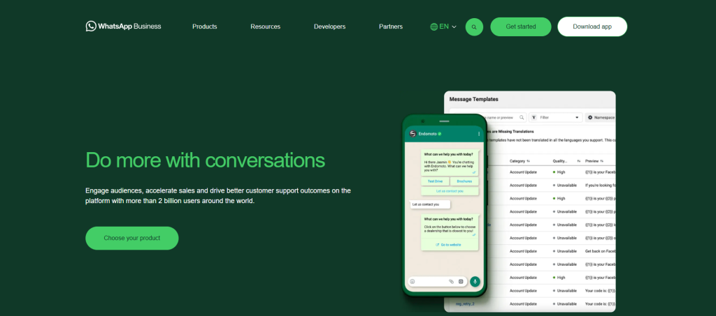 Setting up whatsapp for business as an alternative to google business profile chats