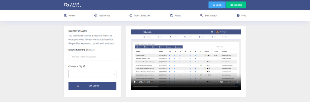 Using D7 Leadfinder for building an email list for email marketing vs local seo for scaffolding businesses