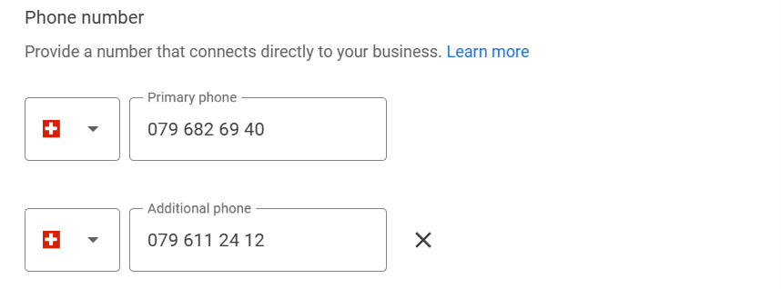 Adding a second phone number to your Google Business Profile Contact Information