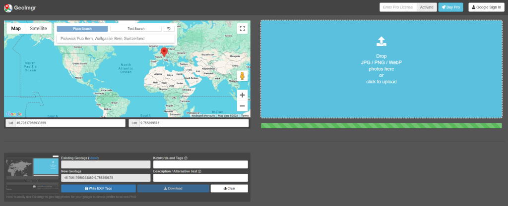 Adding your EXIF Data to your images for geo-tagging for local SEO search rankings screenshot example