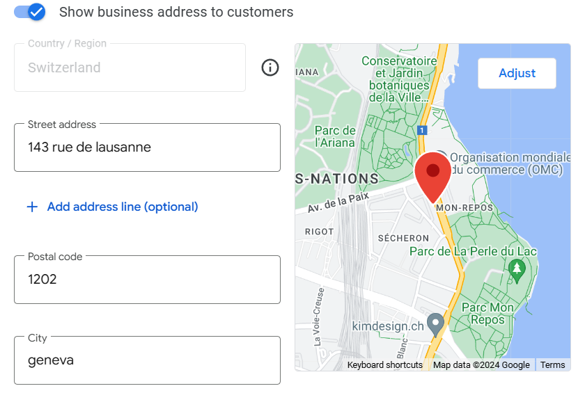 Editing your GBP address to change GBP address on Google Business Profile and Google Maps