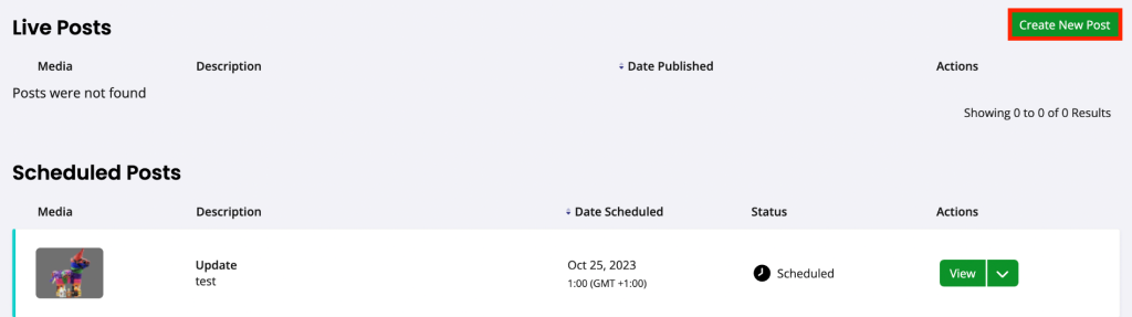 How to create a new post within the 3rd part scheduling tool for posting updates in bulk for your Google Business Profile