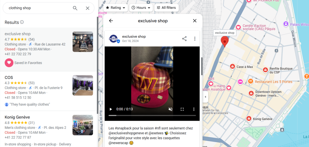 How to find all your google business profile update posts through Google Maps